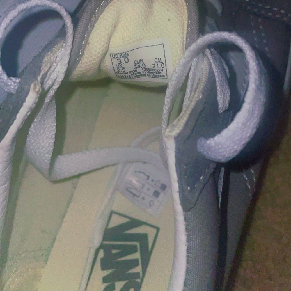 Kids Grey Vans size 3 BNNU - Picture 6 of 6